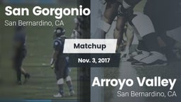 Matchup: San Gorgonio High vs. Arroyo Valley  2017