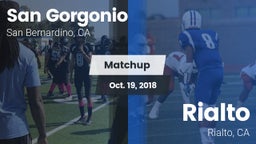 Matchup: San Gorgonio High vs. Rialto  2018