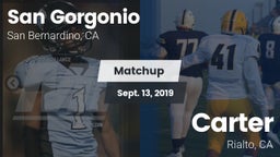 Matchup: San Gorgonio High vs. Carter  2019