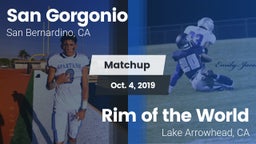 Matchup: San Gorgonio High vs. Rim of the World  2019