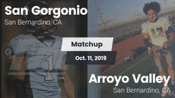 Matchup: San Gorgonio High vs. Arroyo Valley  2019