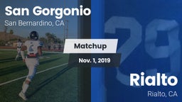 Matchup: San Gorgonio High vs. Rialto  2019