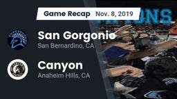 Recap: San Gorgonio  vs. Canyon  2019