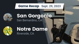 Recap: San Gorgonio  vs. Notre Dame  2023