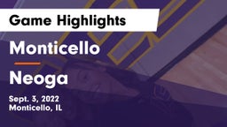 Monticello  vs Neoga Game Highlights - Sept. 3, 2022