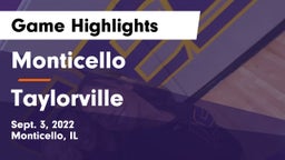Monticello  vs Taylorville  Game Highlights - Sept. 3, 2022