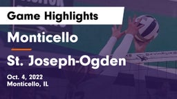 Monticello  vs St. Joseph-Ogden  Game Highlights - Oct. 4, 2022
