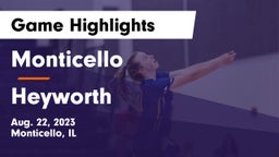Monticello  vs Heyworth  Game Highlights - Aug. 22, 2023