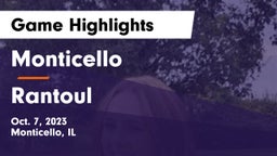 Monticello  vs Rantoul  Game Highlights - Oct. 7, 2023