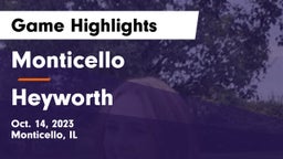 Monticello  vs Heyworth  Game Highlights - Oct. 14, 2023