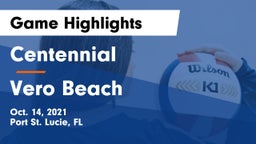 Centennial  vs Vero Beach Game Highlights - Oct. 14, 2021