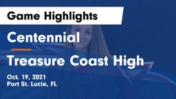 Centennial  vs Treasure Coast High  Game Highlights - Oct. 19, 2021