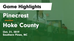 Pinecrest  vs Hoke County  Game Highlights - Oct. 21, 2019
