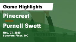Pinecrest  vs Purnell Swett  Game Highlights - Nov. 23, 2020
