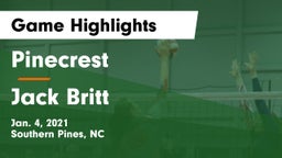 Pinecrest  vs Jack Britt  Game Highlights - Jan. 4, 2021