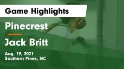 Pinecrest  vs Jack Britt  Game Highlights - Aug. 19, 2021