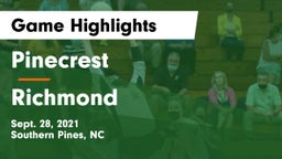 Pinecrest  vs Richmond Game Highlights - Sept. 28, 2021