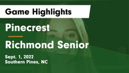 Pinecrest  vs Richmond Senior  Game Highlights - Sept. 1, 2022