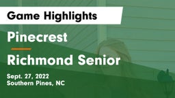 Pinecrest  vs Richmond Senior  Game Highlights - Sept. 27, 2022