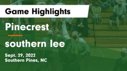 Pinecrest  vs southern lee Game Highlights - Sept. 29, 2022