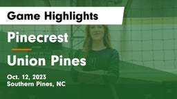 Pinecrest  vs Union Pines  Game Highlights - Oct. 12, 2023