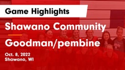 Shawano Community  vs Goodman/pembine Game Highlights - Oct. 8, 2022