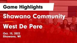 Shawano Community  vs West De Pere  Game Highlights - Oct. 15, 2022