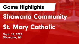 Shawano Community  vs St. Mary Catholic  Game Highlights - Sept. 16, 2023