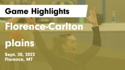 Florence-Carlton  vs plains Game Highlights - Sept. 20, 2022