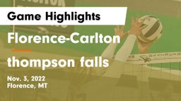 Florence-Carlton  vs thompson falls Game Highlights - Nov. 3, 2022