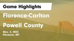 Florence-Carlton  vs Powell County  Game Highlights - Nov. 4, 2022