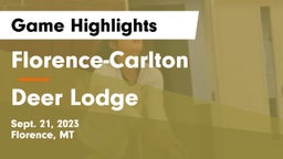 Florence-Carlton  vs Deer Lodge Game Highlights - Sept. 21, 2023