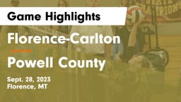 Florence-Carlton  vs Powell County  Game Highlights - Sept. 28, 2023