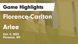 Florence-Carlton  vs Arlee Game Highlights - Oct. 5, 2023