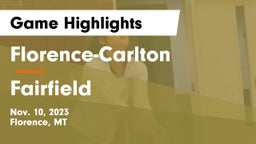 Florence-Carlton  vs Fairfield Game Highlights - Nov. 10, 2023