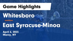 Whitesboro  vs East Syracuse-Minoa  Game Highlights - April 6, 2023