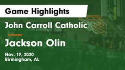 John Carroll Catholic  vs Jackson Olin Game Highlights - Nov. 19, 2020