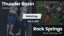 Matchup: Thunder Basin High S vs. Rock Springs  2017