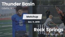 Matchup: Thunder Basin High S vs. Rock Springs  2019