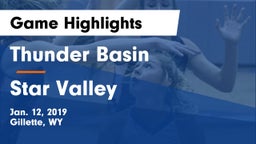Thunder Basin  vs Star Valley  Game Highlights - Jan. 12, 2019
