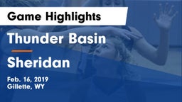 Thunder Basin  vs Sheridan  Game Highlights - Feb. 16, 2019