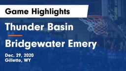 Thunder Basin  vs Bridgewater Emery Game Highlights - Dec. 29, 2020