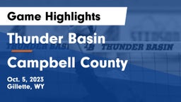 Thunder Basin  vs Campbell County  Game Highlights - Oct. 5, 2023