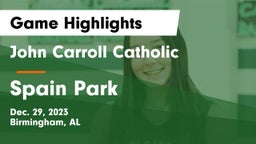 John Carroll Catholic  vs Spain Park  Game Highlights - Dec. 29, 2023