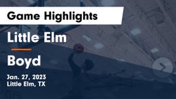 Little Elm  vs Boyd  Game Highlights - Jan. 27, 2023