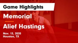 Memorial  vs Alief Hastings  Game Highlights - Nov. 13, 2020