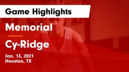 Memorial  vs Cy-Ridge Game Highlights - Jan. 13, 2021
