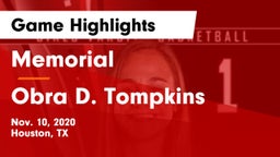 Memorial  vs Obra D. Tompkins  Game Highlights - Nov. 10, 2020