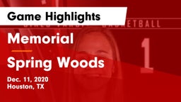 Memorial  vs Spring Woods  Game Highlights - Dec. 11, 2020