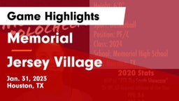 Memorial  vs Jersey Village  Game Highlights - Jan. 31, 2023